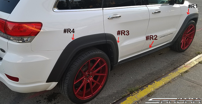 Custom Jeep Grand Cherokee  SUV/SAV/Crossover Fender Flares (2011 - 2021) - $1250.00 (Part #JP-009-FF)